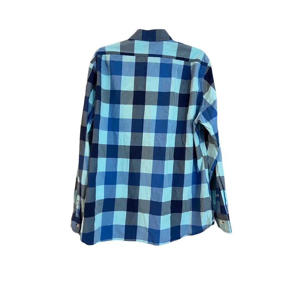 Bonobos‎ Long Sleeve Button Shirt Men's XL Slim Fit Blue Plaid - Picture 2 of 6